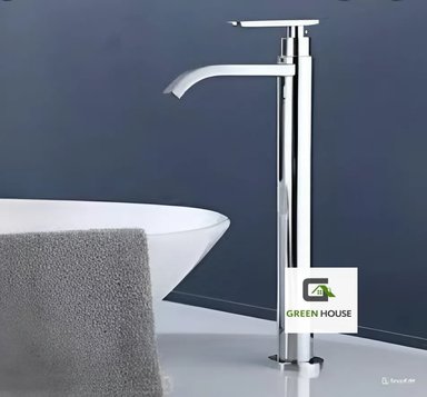 GRIFERIA  DE LAVATORIO TIPO CASCADA  ALTO CROMADO AGUA FRIA