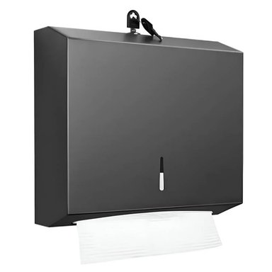 DISPENSADOR DE PAPEL HIGIÉNICO ACERO INOXIDABLE NEGRO