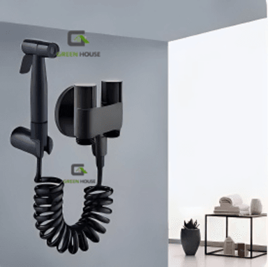 DUCHA BIDET COLOR NEGRO CON VALVULA DE  ACERO SUS 304