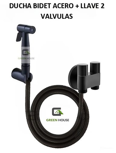 DUCHA BIDET COLOR NEGRO CON VALVULA DE  ACERO SUS 304 - 6