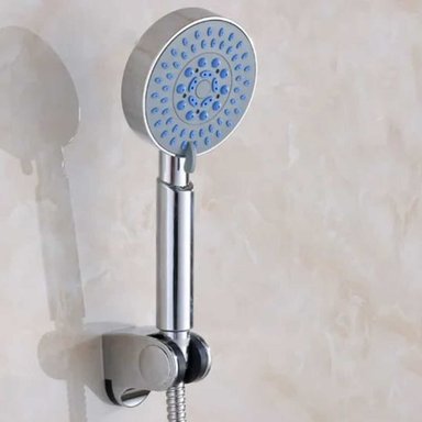 KIT DUCHA  ESPAÑOLA DE ACERO 20CM CROMADO+ MEZCLADORA + DUCHA TELEFONO - 4