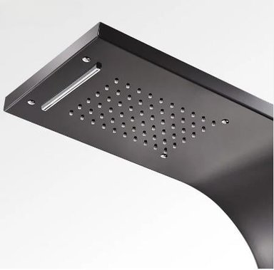 COLUMNA DE DUCHA HIDROMASAJE NEGRO ACERO INOXIDABLE 4 HIDROJETH - 3
