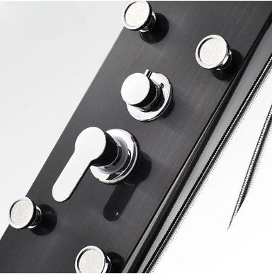 COLUMNA DE DUCHA HIDROMASAJE NEGRO ACERO INOXIDABLE 4 HIDROJETH - 5