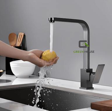 GRIFERIA MEZCLADORA NEGRO ACERO INOXIDABLE GIRO 360 GRADOS - 2