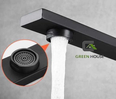 GRIFERIA MEZCLADORA NEGRO ACERO INOXIDABLE GIRO 360 GRADOS - 5