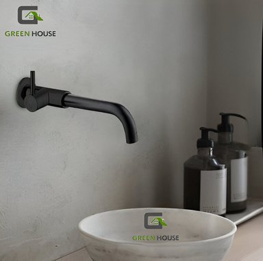 GRIFERIA ACERO INOXIDABLE PARA LAVATORIO NEGRO AGUA FRIA - 4