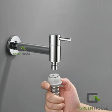 GRIFERIA LLAVE  PARED PARA LAVATORIO - JARDIN  CROMADO