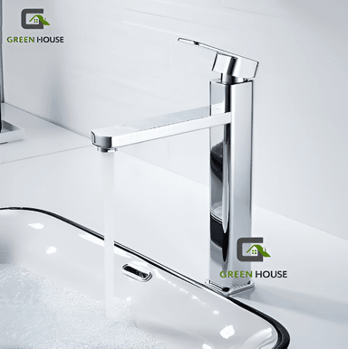 GRIFERIA  DE LAVATORIO  30CM ALTO CROMADO AGUA FRIA PICO LARGO