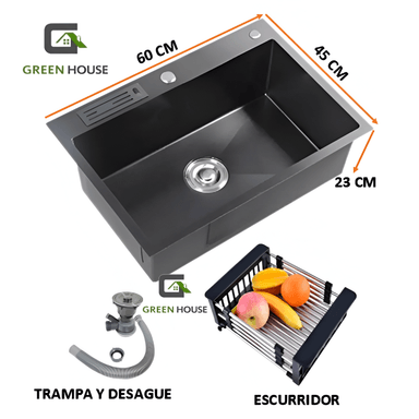 COMBO 60X45X23CM LAVADERO DE COCINA PORTA CUCHILLO + MEZCLADORA - 6