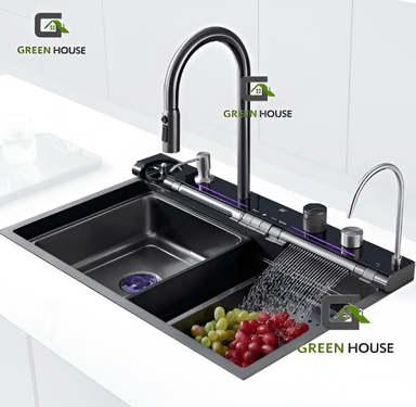 LAVADERO MULTIFUNCIONAL LUXURY BLACK 7 TECLAS CON LUZ LED