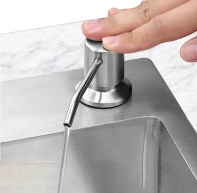 COMBO 75X45X23CM LAVADERO DE COCINA CON REBOSE MEZCLADORA EXTRAIBLE - 6
