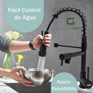 COMBO LAVADERO DE COCINA  2 POZAS + MEZCLADORA 2 CAÑOS NEGRO ACERO - 3