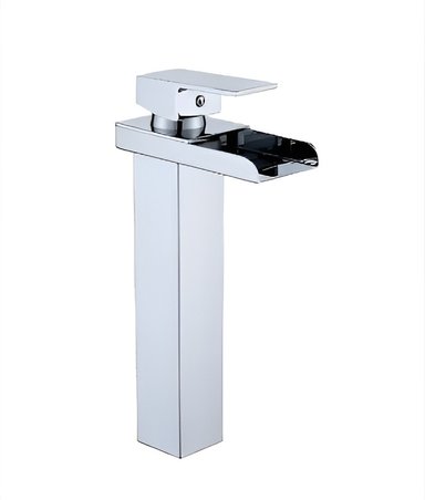 MEZCLADORA MONOCOMANDO DE LAVADERO CAIDA CASCADA CUADRADA