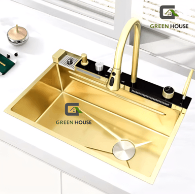 LAVADERO MULTIFUNCIONAL DE COCINA MODELO PIANO  5 TECLAS DORADO