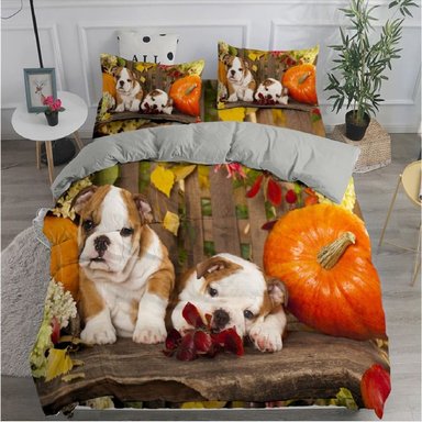 Juego de Cama 3D con Diseño de Mascotas Cobertor Cubrecama+ fundas