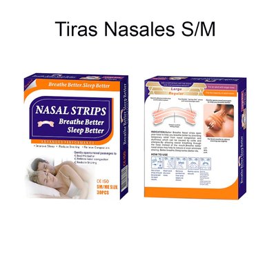TIRAS NASALES ADHESIVAS ANTIRONQUIDOS, TALLA SM CAJA X 30 UNID.