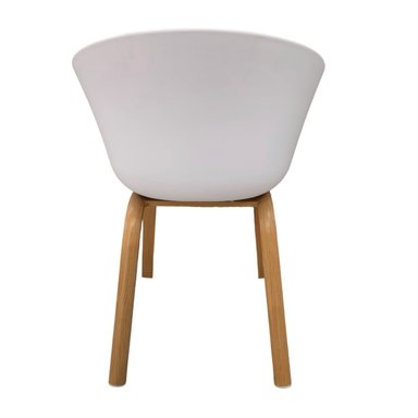 SILLA CON RESPALDO CURVO BEATS BLANCO - 2