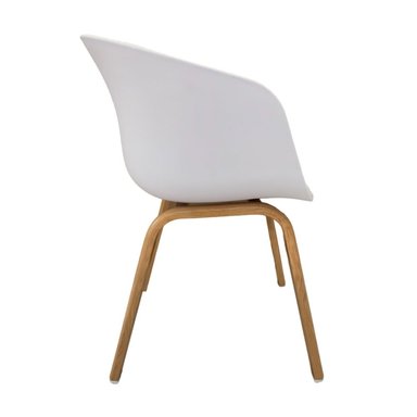 SILLA CON RESPALDO CURVO BEATS BLANCO - 3