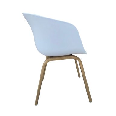 SILLA CON RESPALDO CURVO BEATS BLANCO - 4
