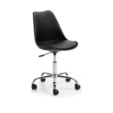 SILLA GIRATORIA ACOLCHADA NEGRO EAMES