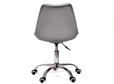 SILLA GIRATORIA ACOLCHADA CUERO PU EAMES GRIS - 4