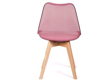 SILLA ACOLCHADA MODELO EAMES ROSADO TRANSLÚCIDO - 4