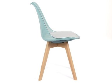 SILLA ACOLCHADA MODELO EAMES VERDE TRANSLÚCIDO PACK X4 - 3