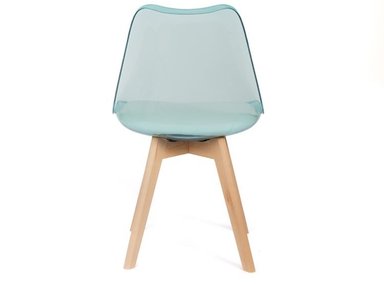 SILLA ACOLCHADA MODELO EAMES VERDE TRANSLÚCIDO PACK X4 - 4