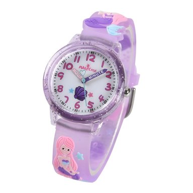 RELOJ DE SILICONA PARA NIÑAS MODELO SIRENA LILA