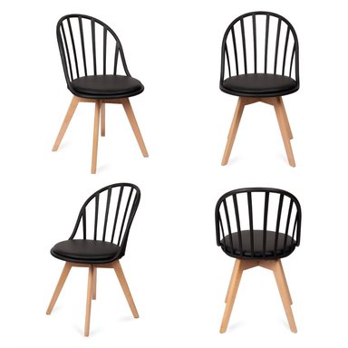 SILLA CON RESPALDAR CALADO MODELO MÁLAGA PACK X4