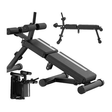 BANCA ABDOMINAL PLEGABLE NEGRO REAL FITNESS