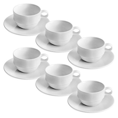 TAZA EXPRESSO APILABLE CON PLATO 12 PIEZAS