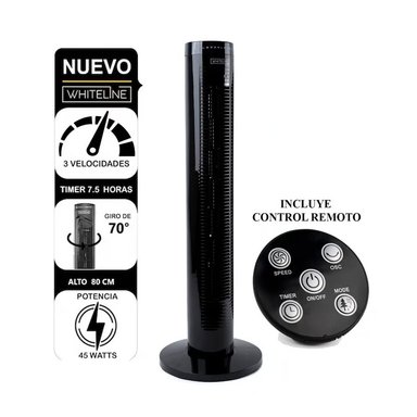 VENTILADOR TORRE WHITELINE YF-TO3214 45 WATTS