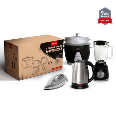 COMBO LICUADORAARROCERAPLANCHA Y HERVIDOR RECORD