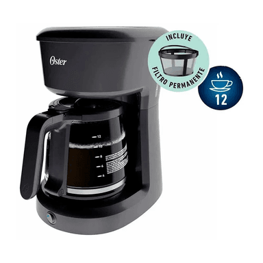 CAFETERA OSTER 12 TAZAS CON FILTRO PERMANENTE BVSTDCS12B - 1