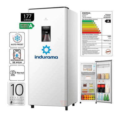 REFRIGERADORA INDURAMA RI-289DBL AUTOFROST 177L BLANCO BLANCO