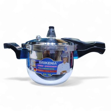 OLLA A PRESION DE ACERO QUIRURGUICO BRIKENIA DE 11 LITROS PA-021AR