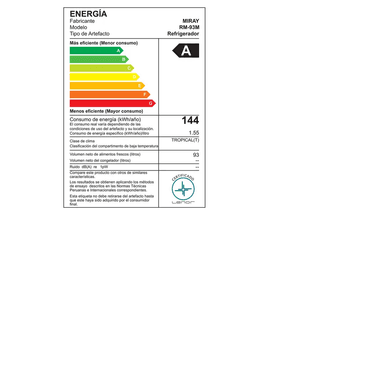 FRIGOBAR-REFRIGERADORA MIRAY RM-93M 93 L - 4