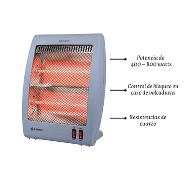 CALEFACTOR ELÉCTRICO DE CUARZO 800W QH800 IMACO