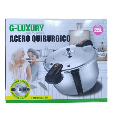 OLLA A PRESIÓN DE 25 LITROS GL-25 G-LUXURY ACERO QUIRURGICO PLATEADO - 3