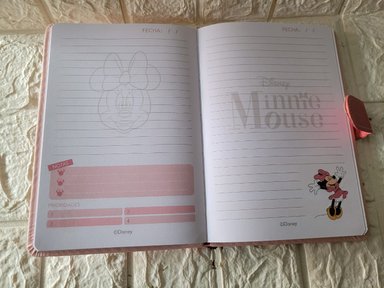 LIBRETA EMPASTADA DE MINIE ROSADA - 2