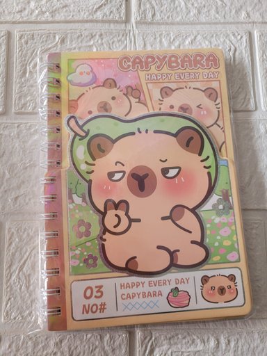 LIBRETA CAPIBARA ANILLADO MARRON