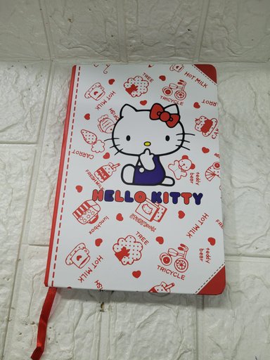 LIBRETA KITTY TAPA DURA - ROJO