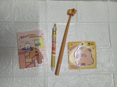 SET DE LAPICEROS CAPIBARA + POS IT