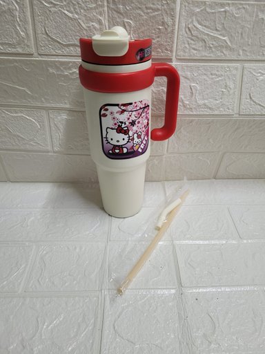 TOMATODO DE ACERO INOXIDABLE KITTY ROJO