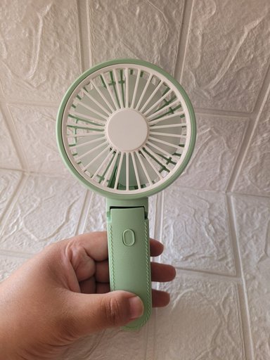 VENTILADOR PORTATIL VERDE PASTEL