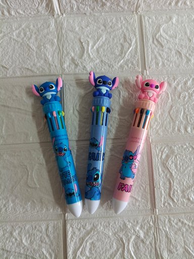 SET DE 3 LAPICERO STITCH DE 10 CARGAS