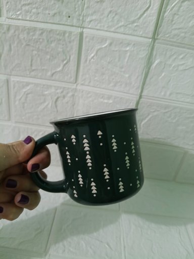 TAZA NAVIDEÑA VERDE - VERDE