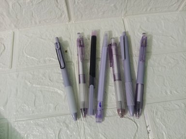 SET DE 7 LAPICEROS MIXTOS LILA