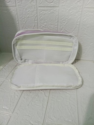CARTUCHERA LILA CON CREMA - 2